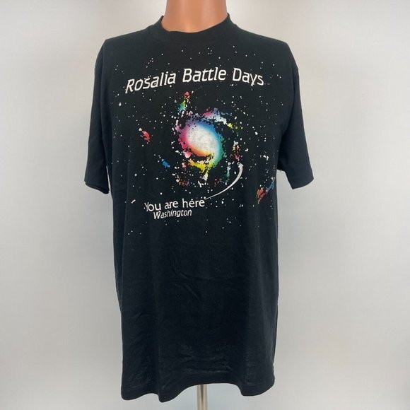 Rosalia Battle Days Parade Washington Single Stitch T Shirt Vtg 80s 1985 USA L - Picture 2 of 6